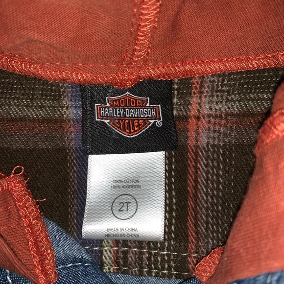 2t Harley Davidson denim shirt with hood - Picture 4 of 4